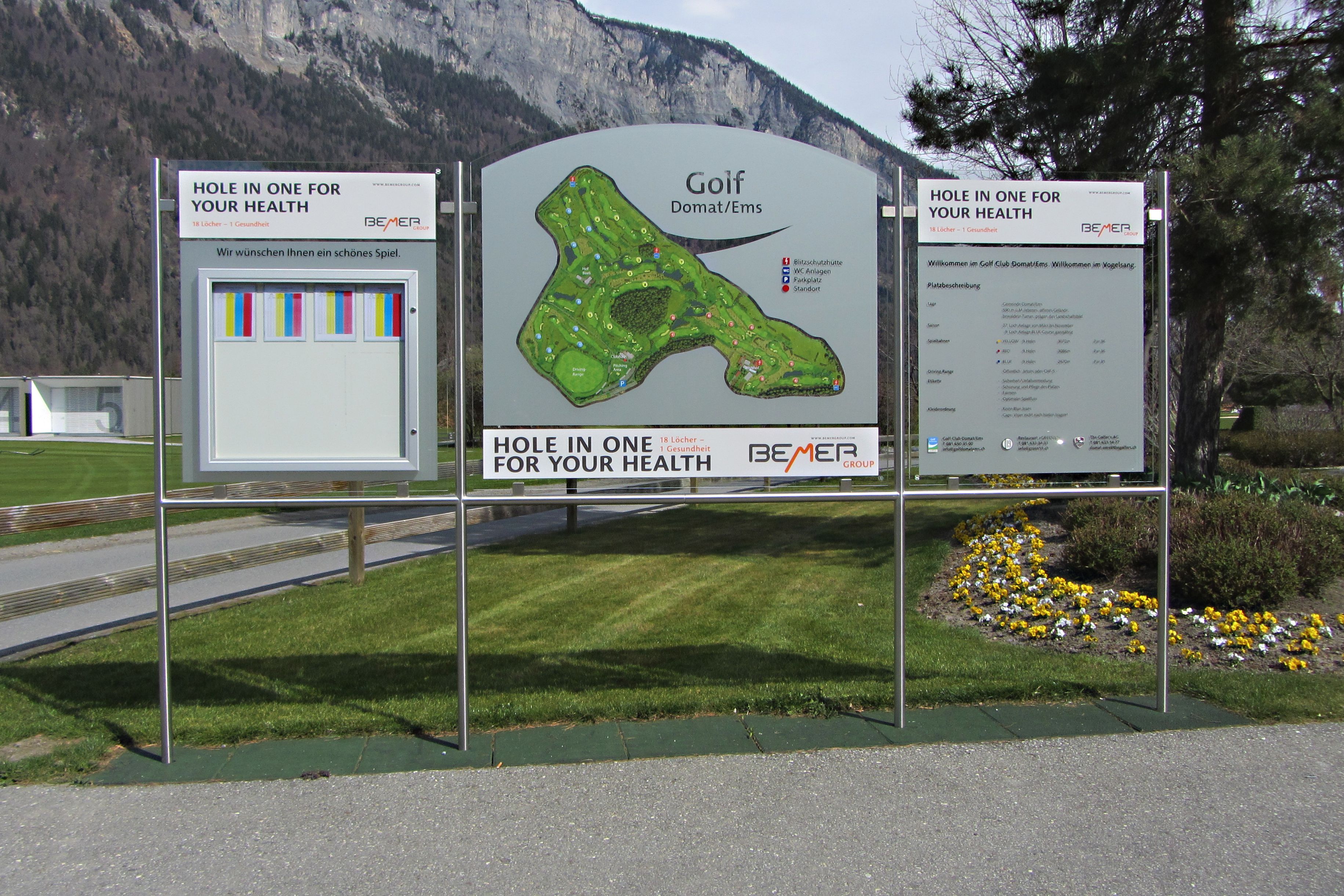 Informationstafel Golf Club Domat/Ems